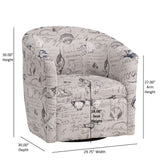 Boardwalk - Swivel Accent Chair Polyester Fabric - Gray