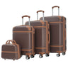 Hardshell Luggage Sets 4 Pieces 20" / 24" / 28" Luggages And Cosmetic Case Spinner Suitcase With Tsa Lock Lightweight
