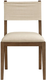 Avon - Linen Textured Performance Fabric Upholstered Dining Side Chair (Set of 2)