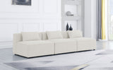 Cube - Linen Modular 3 Seat Armless Sofa