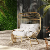 Palos - Outdoor Wicker Loveseat - Light Brown