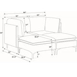 Upholstered Modular Sectional & Tall Legs