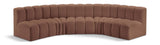 Arc - Faux Leather 5 Piece U-Shaped Modular Sofa