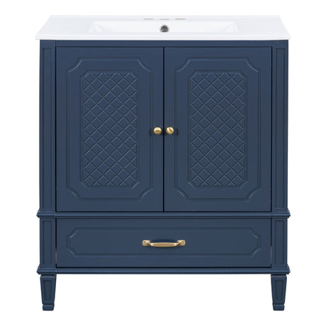 Bathroom Vanity With Sink, Soft Closing Door, Multi Functional Storage