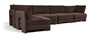 Hammond - Velvet Performance Fabric Upholstered 5 Piece L-Shaped Sectional