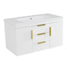Wall Mounted Bathroom Vanity With Sink, Floating Storage Cabinet With 2 Drawers