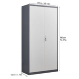 Large Capacity Wardrobe With Hanging Rod And Compartments