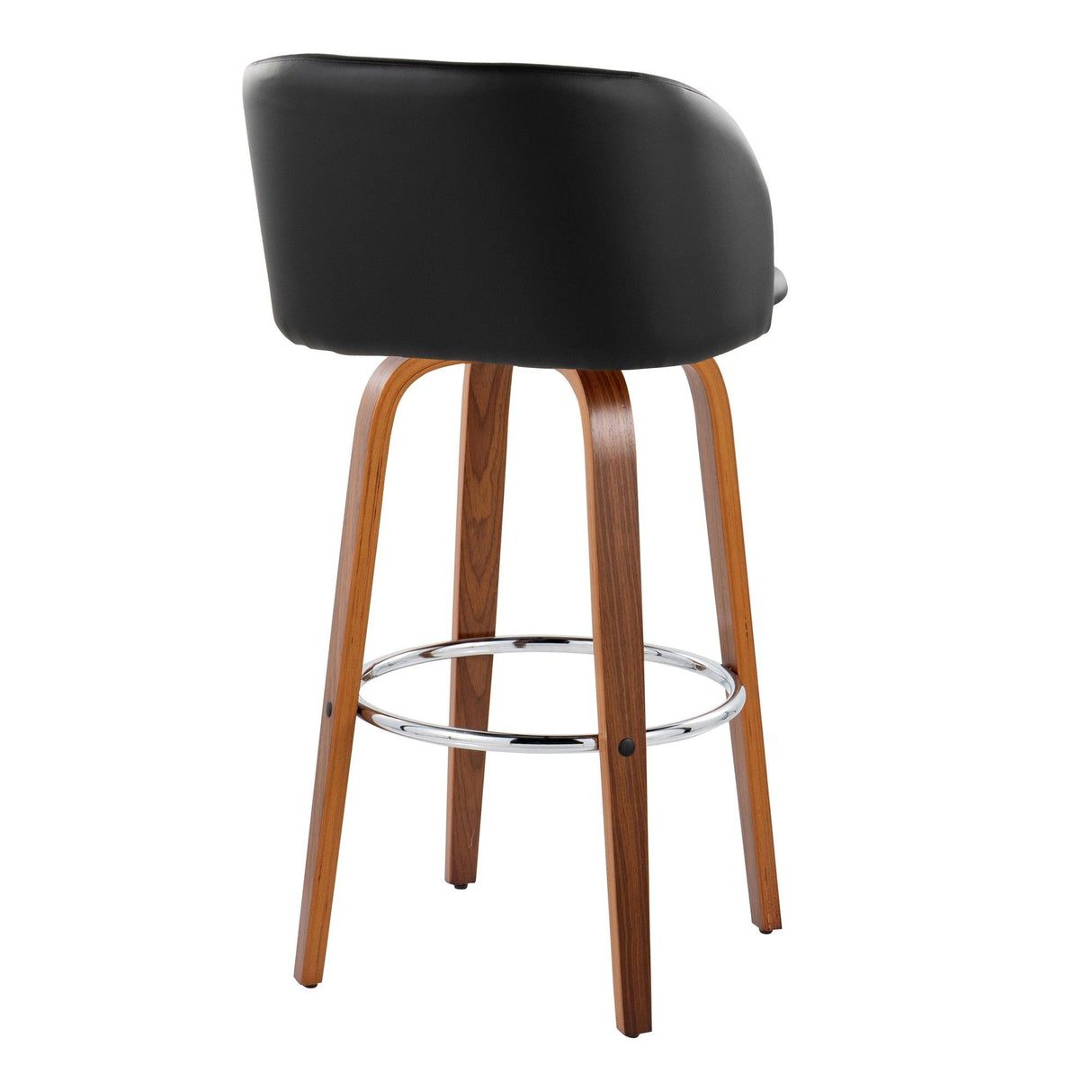 Fran - Fixed-Height Barstool (Set of 2) - Walnut Wood