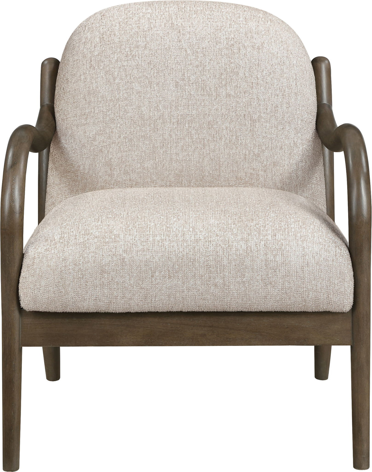 Helmsley - Performance Fabric Upholstered Accent Chair - Brown Frame