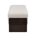 Bench With Thick Soft Cushions For 3 People - Brown / Beige