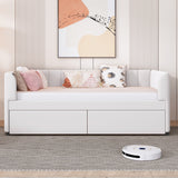 Upholstered Daybed With Ergonomic Design Backrest