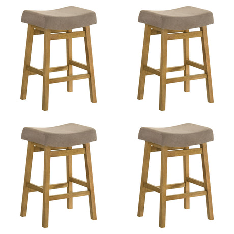 Lenon - Modern Farmhouse Wood Counter Height Kitchen Bar Stool