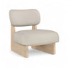 Vetra - Vegan Leather Upholstered Accent Chair With Natural Base