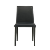 Elyza - Full Back Top Grain Leather Upholstered Wood Dining Chairs (Set of 2)