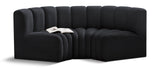 Arc - Velvet 3 Piece Modular U-Shaped Sofa