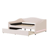 Upholstered Daybed With Light And Trundle