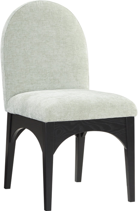 Waldorf - Chenille Dining Side Chair With Black Legs