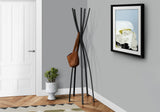 Free Standing Coat Rack 5 Hooks For Entryway - Black