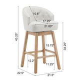 360 Degree Rotation Swivel Counter Stools (Set of 2)