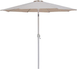 Fiji - Aluminum Patio Umbrella With Square Teak And White Base