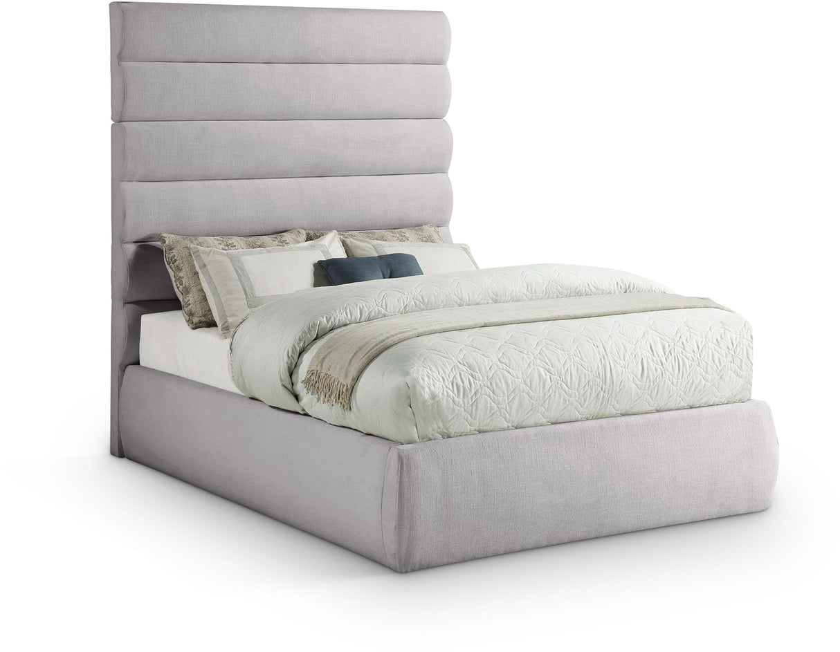 Adam - Linen Fabric Bed With 70.5" Headboard