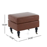 Ottoman, Square Design - Brown