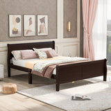 Platform Bed Frame Mattress Foundation Sleigh Bed With Headboard / Footboard / Wood Slat Suppor