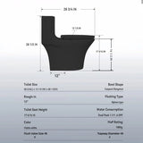 1 Piece Toilet With Dual Flush And Soft Closing Seat