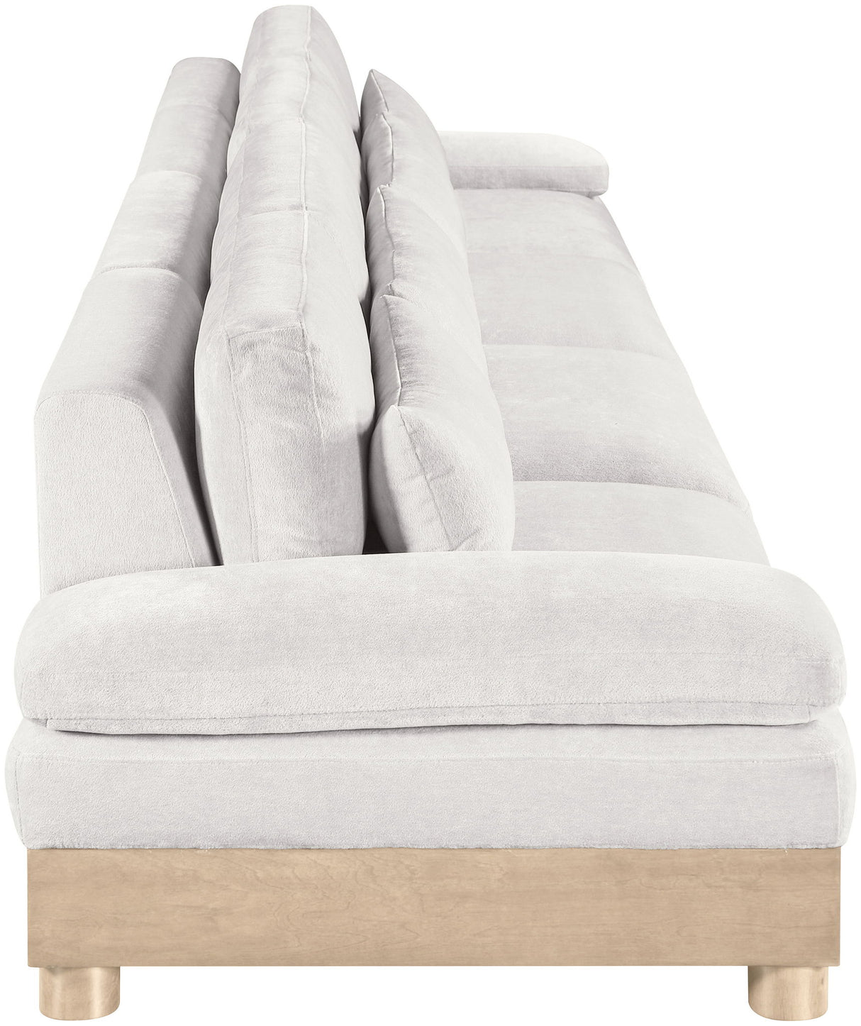 Turin - Chenille Fabric Upholstered Modular Sectional - White