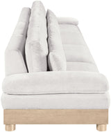 Turin - Chenille Fabric Upholstered Modular Sectional - White