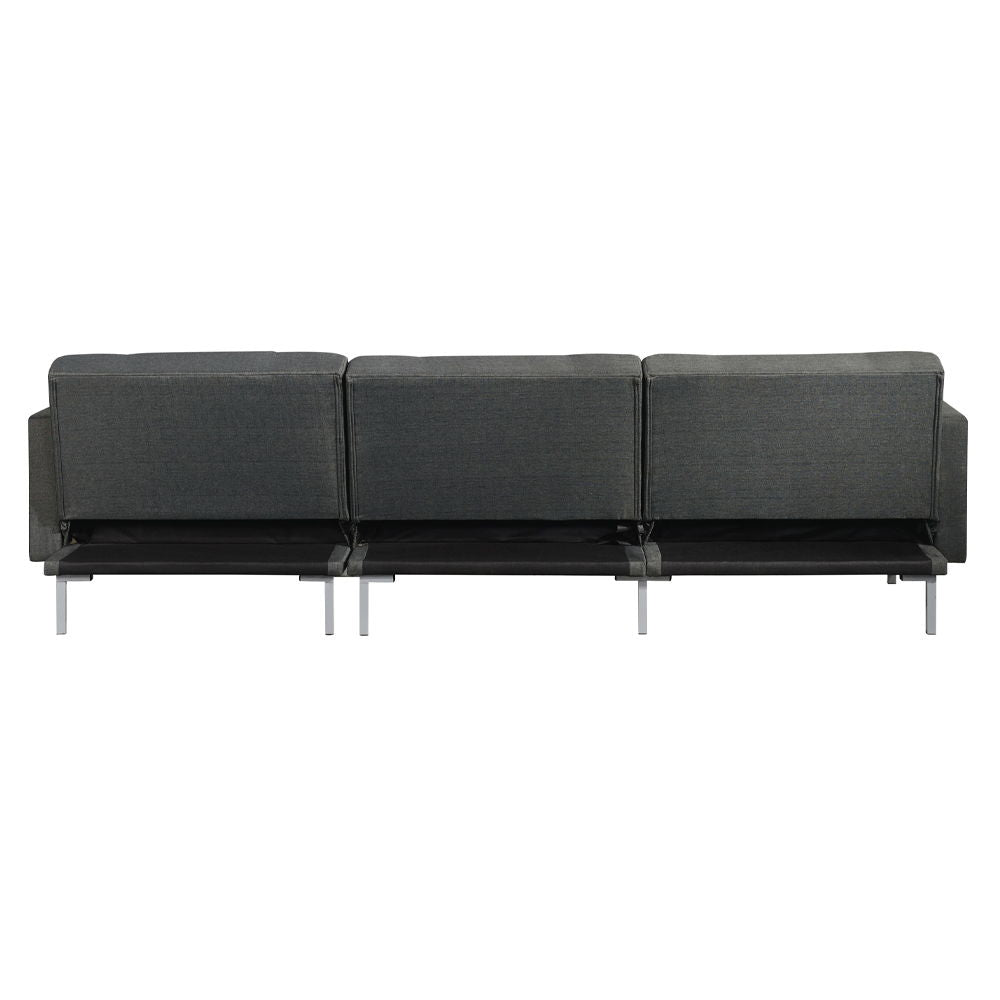 Duzzy - Sectional Sofa - Dark Gray Fabric