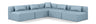 Cube - 5 Piece Modular Corner Armless Sectional