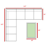 Comfortable Modern Patio Rattan Sectional Set With Cushions