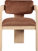 Sacha - Velvet Dining Chair With Natural Base (Set of 2)