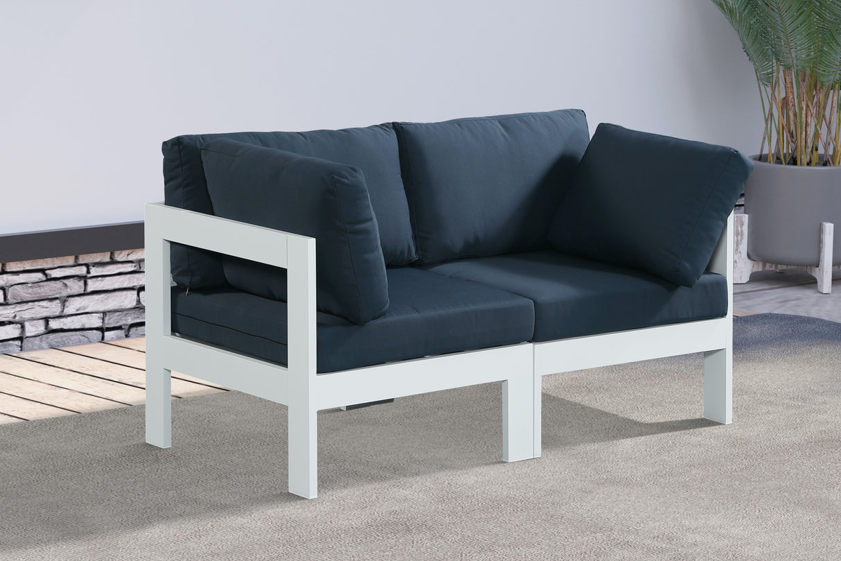 Nizuc - Outdoor Patio 2 Seat Modular Sofa With White Frame
