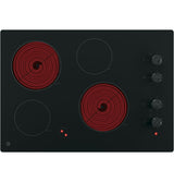 GE JP3030DWBB electric cooktop — radiant elements