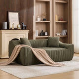 Oversized 2 Seater Loveseat With 2 Decor Throw Pillows, Deep Seat Sofa For Living Rooms