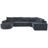 Modular Cloud Sectional Sofa Set, U-Shaped Upholstered Couch With Deep Seat