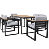 7 Pieces Outdoor Dining Set Patio Dining Table And Chair Set With And Removable Cushions For Patio