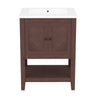 Modern Bathroom Vanity With Sink And Open Shelf