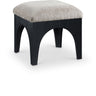 Lawson - Chenille Fabric Ottoman - Black Base