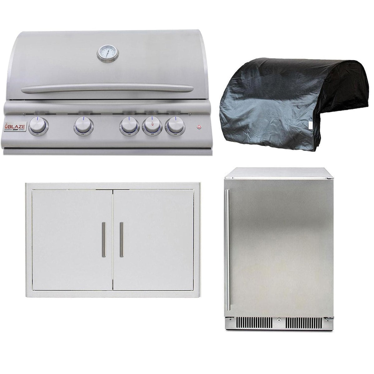 Blaze LTE+ Marine Grade 4-Piece 32-Inch Natural Gas Outdoor Kitchen Package
