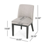 Modern Dining Chair With Durable Fabric Upholstery And Sturdy Wooden Frame (Set of 2)