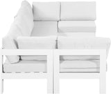 Nizuc - Outdoor Patio 6 Piece Modular Sectional With White Frame