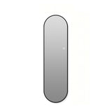 Capsule Shaped Dimmable LED Full Length Wall Mirror With Frame - Silver