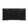 Fluted Sideboard Buffet Cabinet With 4 Doors And 3 Drawers