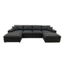 Sectional Sofa With 2 Ottomans And Toss Pillows