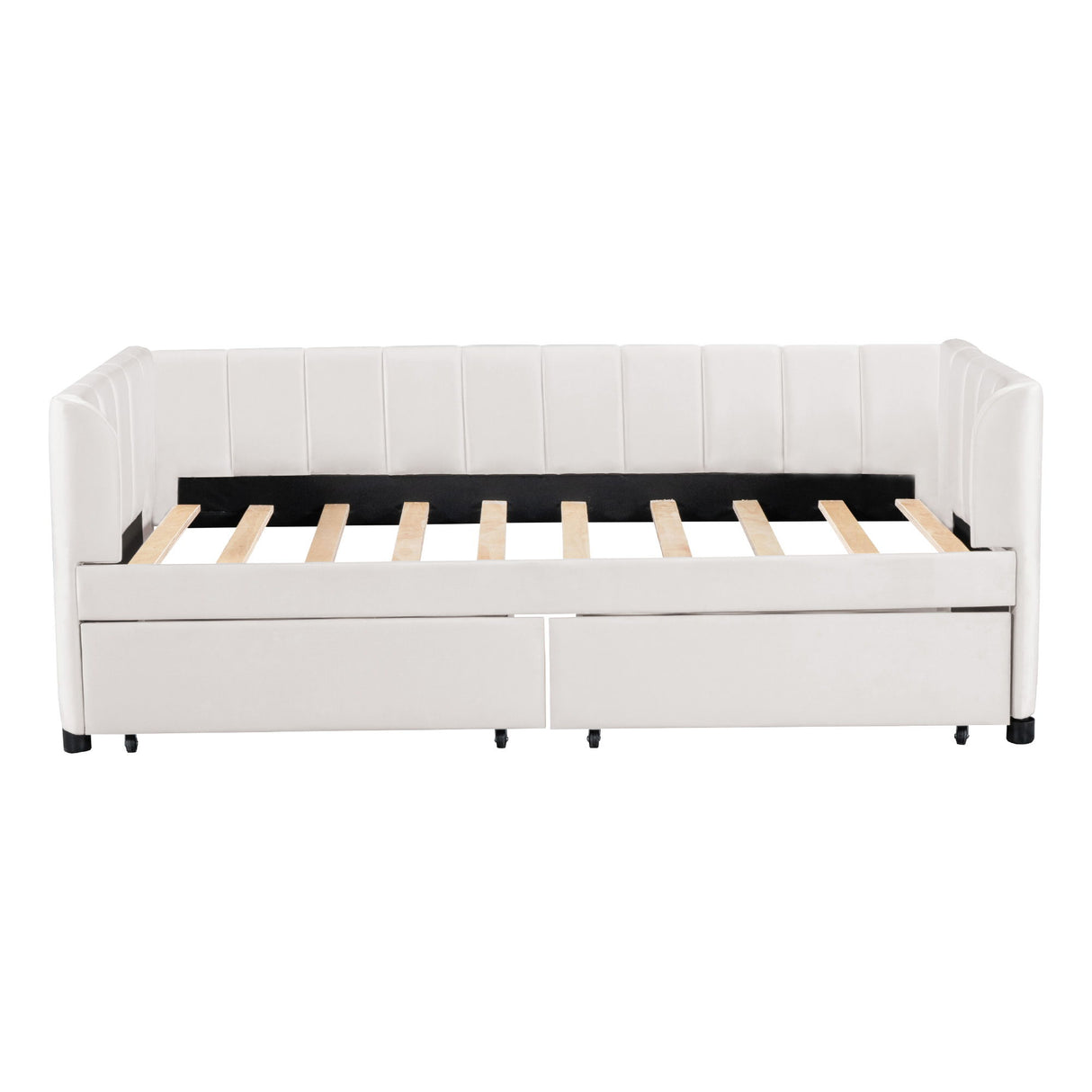 Upholstered Daybed With Ergonomic Design Backrest