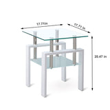 Tempered Glass Table With Storage