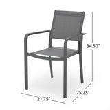 Waterfal - Outdoor Aluminum Dining Chair With Mesh Seat (Set of 2)